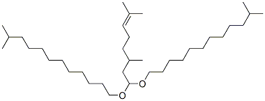 1,1'-[(3,7-dimethyl-6-octenylidene)bis(oxy)]bisisotridecane  化学構造式