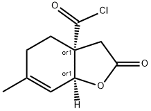 3a(4H)-Benzofurancarbonyl chloride, 2,3,5,7a-tetrahydro-6-methyl-2-oxo-, cis- (9CI),67927-62-2,结构式