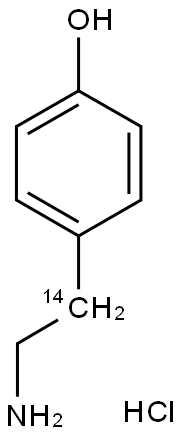 TYRAMINE-7-14C HYDROCHLORIDE 结构式