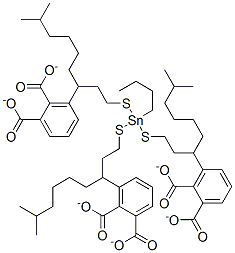 (butylstannylidyne)tris(thioethylene) triisooctyl triphthalate Struktur