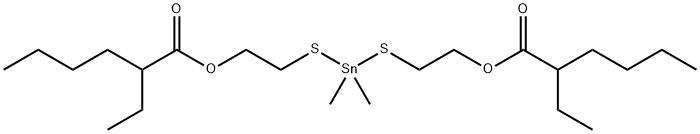 (dimethylstannylene)bis(thioethylene) bis(2-ethylhexanoate) Structure