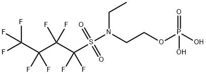 2-[ethyl[(1,1,2,2,3,3,4,4,4-nonafluorobutyl)sulphonyl]amino]ethyl dihydrogen phosphate,67939-89-3,结构式