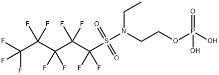 N-ethyl-1,1,2,2,3,3,4,4,5,5,5-undecafluoro-N-[2-(phosphonooxy)ethyl]pentane-1-sulphonamide 结构式