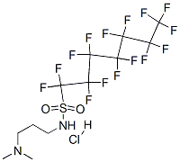 N-[3-(dimethylamino)propyl]-1,1,2,2,3,3,4,4,5,5,6,6,7,7,7-pentadecafluoroheptane-1-sulphonamide monohydrochloride 化学構造式