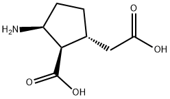 Cyclopentaneacetic acid, 3-amino-2-carboxy-, (1R,2R,3S)- (9CI),679436-37-4,结构式