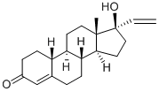 (17R)-17α-ビニル-19-ノルテストステロン 化学構造式