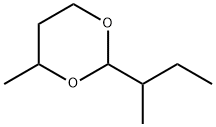 4-メチル-2-(1-メチルプロピル)-1,3-ジオキサン 化学構造式