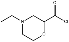 2-Morpholinecarbonyl chloride, 4-ethyl- (9CI) 结构式