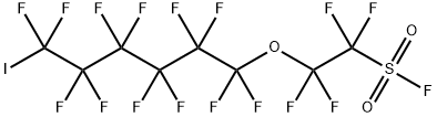 2-[(1,1,2,2,3,3,4,4,5,5,6,6-Dodecafluoro-6-iodohexyl)oxy]-1,1,2,2-tetrafluoroethanesulphonyl fluoride Struktur