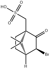 (1S,4α)-3β-ブロモ-7,7-ジメチル-2-オキソビシクロ[2.2.1]ヘプタン-1β-メタンスルホン酸 化学構造式