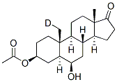 Androstan-17-one-19-d, 3-(acetyloxy)-6-hydroxy-, (3.beta.,5.alpha.,6.beta.)- 化学構造式