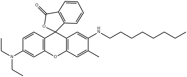 6'-(diethylamino)-3'-methyl-2'-(octylamino)spiro[isobenzofuran-1(3H),9'-[9H]xanthene]-3-one|