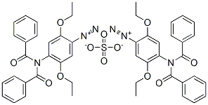 4-[bis(benzoyl)amino]-2,5-diethoxybenzenediazonium sulphate Struktur