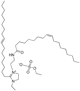 (Z,)-1-ethyl-2-(8-heptadecenyl)-4,5-dihydro-3-[2-[(1-oxo-9-octadecenyl)amino]ethyl]-1H-imidazolium ethyl sulphate Structure