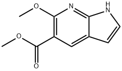 1H-Pyrrolo[2,3-b]pyridine-5-carboxylic acid, 6-Methoxy-, Methyl ester Structure