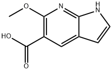 1H-Pyrrolo[2,3-b]pyridine-5-carboxylic acid, 6-Methoxy- Structure