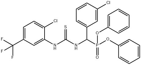 DIPHENYL [(3-CHLOROPHENYL)(([2-CHLORO-5-(TRIFLUOROMETHYL)ANILINO]CARBOTHIOYL)AMINO)METHYL]PHOSPHONATE Structure