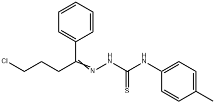 N1-(4-METHYLPHENYL)-2-(4-CHLORO-1-PHENYLBUTYLIDENE)HYDRAZINE-1-CARBOTHIOAMIDE,680215-20-7,结构式