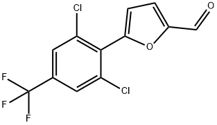 5-[2,6-DICHLORO-4-(TRIFLUOROMETHYL)PHENYL]-2-FURALDEHYDE Struktur