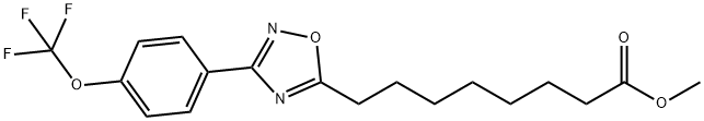 METHYL 8-[3-[4-(TRIFLUOROMETHOXY)PHENYL]-1,2,4-OXADIAZOL-5-YL]OCTANOATE Structure