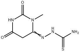 Hydrazinecarbothioamide, 2-(1,2,3,6-tetrahydro-3-methyl-2,6-dioxo-4-pyrimidinyl)- (9CI) Struktur