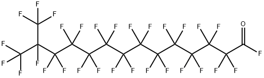 2,2,3,3,4,4,5,5,6,6,7,7,8,8,9,9,10,10,11,11,12,12,13,14,14,14-hexacosafluoro-13-(trifluoromethyl)myristoyl fluoride Struktur