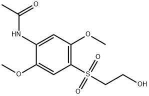 N-[4-[(2-ヒドロキシエチル)スルホニル]-2,5-ジメトキシフェニル]アセトアミド 化学構造式
