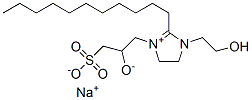 4,5-dihydro-1-(2-hydroxyethyl)-3-(2-hydroxy-3-sulphonatopropyl)-2-undecyl-1H-imidazolium, monosodium salt,68039-23-6,结构式