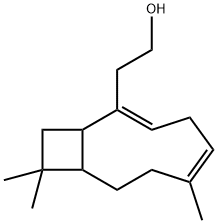6,10,10-トリメチルビシクロ[7.2.0]ウンデカ-2,5-ジエン-2-エタノール 化学構造式