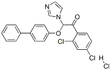 Ethanone,  2-([1,1-biphenyl]-4-yloxy)-1-(2,4-dichlorophenyl)-2-(1H-imidazol-1-yl)-,  monohydrochloride  (9CI) Structure