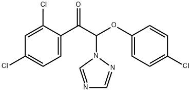 Ethanone, 2-(4-chlorophenoxy)-1-(2,4-dichlorophenyl)-2-(1H-1,2,4-triazol-1-yl)- Struktur