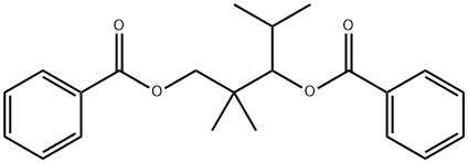 二安息香酸2,2,4-トリメチル-1,3-ペンタンジイル 化学構造式