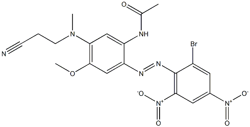 N-[2-[(2-bromo-4,6-dinitrophenyl)azo]-5-[(2-cyanoethyl)methylamino]-4-methoxyphenyl]acetamide Structure