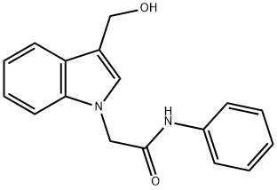 1H-INDOLE-1-ACETAMIDE, 3-(HYDROXYMETHYL)-N-PHENYL- Structure