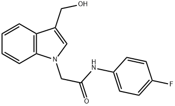 1H-INDOLE-1-ACETAMIDE, N-(4-FLUOROPHENYL)-3-(HYDROXYMETHYL)-|