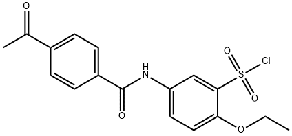5-(4-ACETYL-BENZOYLAMINO)-2-ETHOXY-BENZENESULFONYL CHLORIDE Struktur