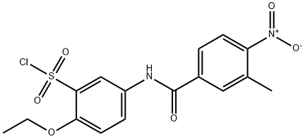 2-ETHOXY-5-(3-METHYL-4-NITRO-BENZOYLAMINO)-BENZENESULFONYL CHLORIDE Structure