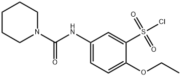 2-ETHOXY-5-[(PIPERIDINE-1-CARBONYL)-AMINO]-BENZENESULFONYL CHLORIDE Struktur