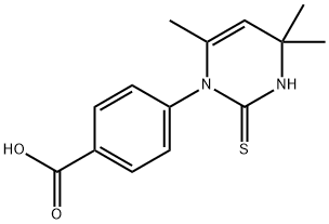 4-[(1,2,3,4-テトラヒドロ-4,4,6-トリメチル-2-チオキソピリミジン)-1-イル]安息香酸 化学構造式