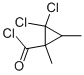 Cyclopropanecarbonyl chloride, 2,2-dichloro-1,3-dimethyl- (9CI),68077-53-2,结构式
