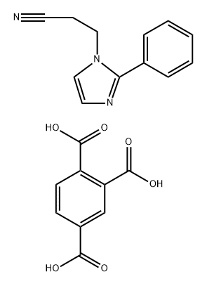 1-氰乙基-2-苯基咪唑与1,2,4-苯三甲酸的化合物, 68083-35-2, 结构式
