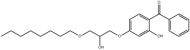 2-hydroxy-4-[2-hydroxy-3-(octoxy)propoxy]phenyl phenyl ketone,68083-40-9,结构式