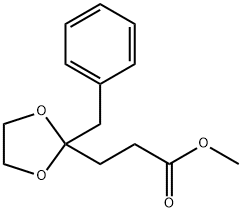 methyl 2-benzyl-1,3-dioxolane-2-propionate Structure
