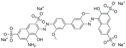 68084-09-3 tetrasodium 5-amino-4-hydroxy-3-[[4'-[(2-hydroxy-3,6-disulphonato-1-naphthyl)azo]-3,3'-dimethoxy[1,1'-biphenyl]-4-yl]azo]naphthalene-2,7-disulphonate