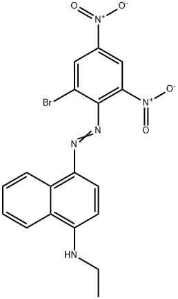 4-[(2-ブロモ-4,6-ジニトロフェニル)アゾ]-N-エチル-1-ナフタレンアミン 化学構造式