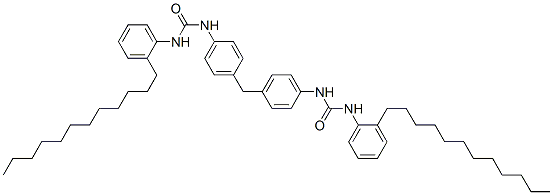 N,N''-(methylenedi-p-phenylene)bis[N'-(dodecylphenyl)urea] 化学構造式