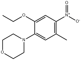 4-(2-エトキシ-5-メチル-4-ニトロフェニル)モルホリン 化学構造式