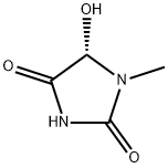 2,4-Imidazolidinedione,5-hydroxy-1-methyl-,(5S)-(9CI) 化学構造式