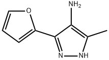 1H-Pyrazol-4-amine,  3-(2-furanyl)-5-methyl- 结构式