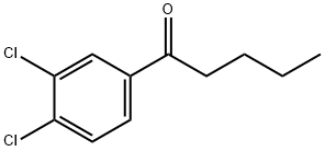 1-(3,4-ジクロロフェニル)ペンタン-1-オン 化学構造式